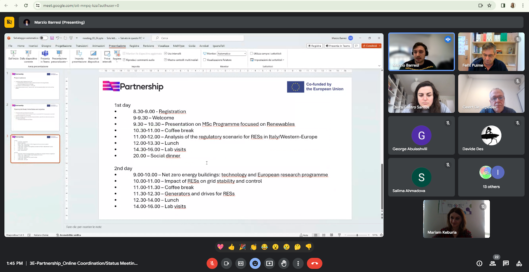 3E-Partnership Project: 2nd Consortium - Status Meeting Update