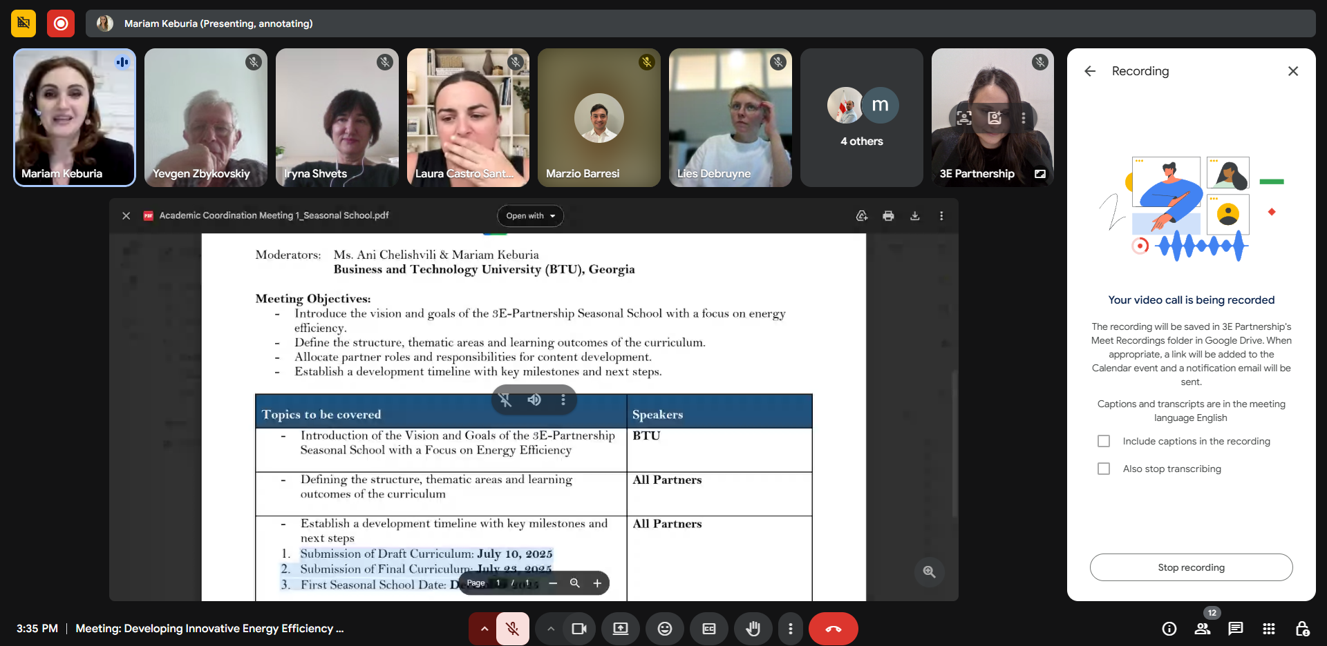 3E-Partnership Project – 16th Consortium Meeting Highlights 